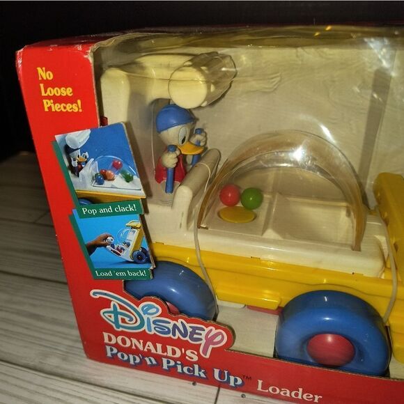 Disney Donald's Pop'n Pick Up Loader Toddler Kid Toy 9-36 Months Mattel 1992 NIB - Picture 4 of 10
